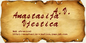 Anastasija Vještica vizit kartica